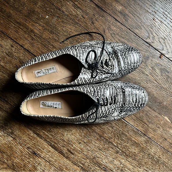 colisee Shoes - Vintage Paris made Women's Black and White Shoes